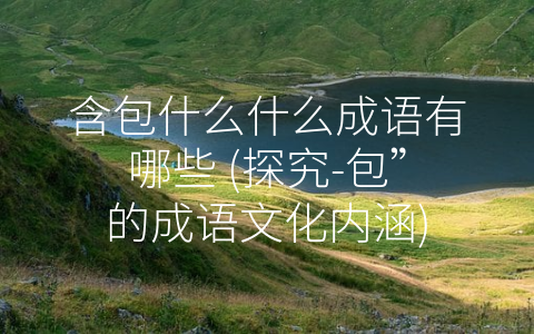 含包什么什么成语有哪些 (探究-包”的成语文化内涵)
