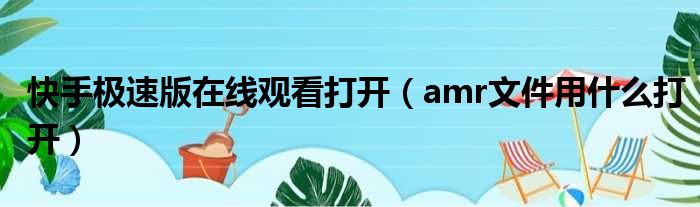 快手极速版在线观看打开 amr文件用什么打开
