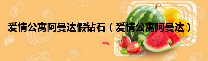 爱情公寓阿曼达假钻石 爱情公寓阿曼达