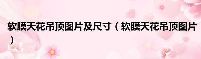 软膜天花吊顶图片及尺寸 软膜天花吊顶图片