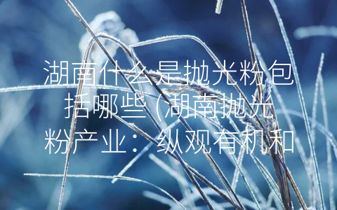 湖南什么是抛光粉包括哪些 (湖南抛光粉产业：纵观有机和无机，跨越环保与绿色未来。)