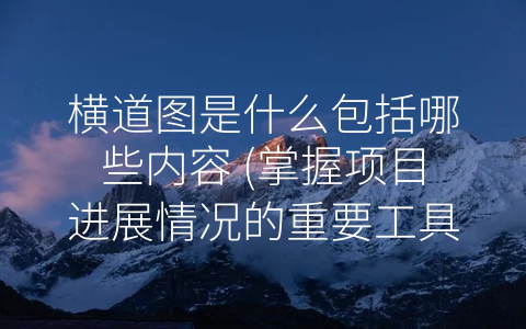 横道图是什么包括哪些内容 (掌握项目进展情况的重要工具——横道图)
