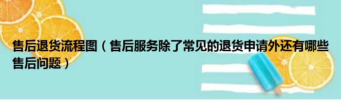 售后退货流程图 售后服务除了常见的退货申请外还有哪些售后问题