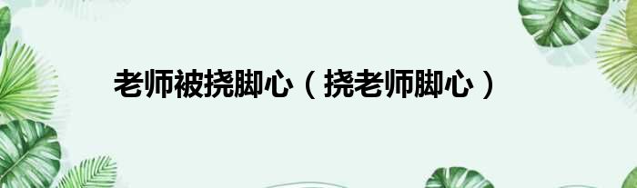 老师被挠脚心 挠老师脚心