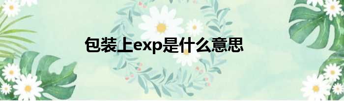 包装上exp是什么意思