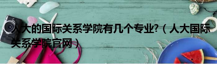 人大的国际关系学院有几个专业  人大国际关系学院官网