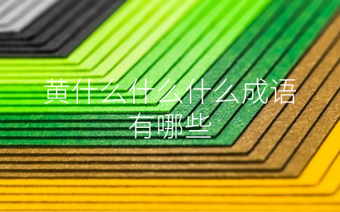 黄什么什么什么成语有哪些