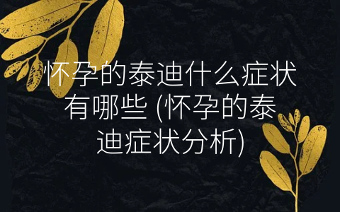 怀孕的泰迪什么症状有哪些 (怀孕的泰迪症状分析)