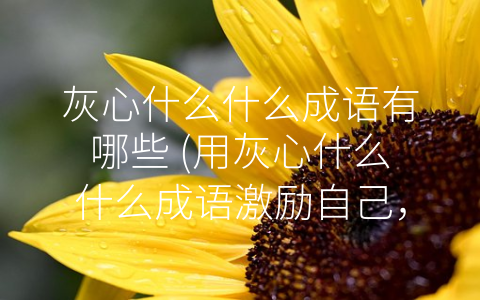 灰心什么什么成语有哪些 (用灰心什么什么成语激励自己，迎接挑战)