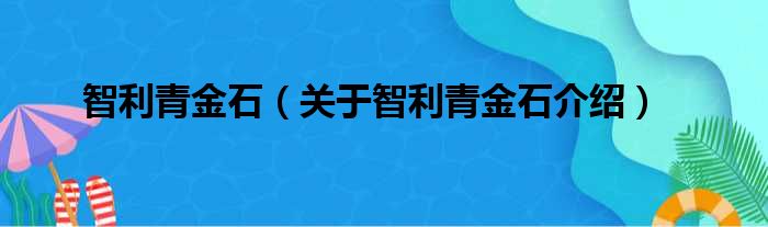 智利青金石 关于智利青金石介绍
