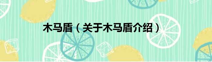 木马盾 关于木马盾介绍