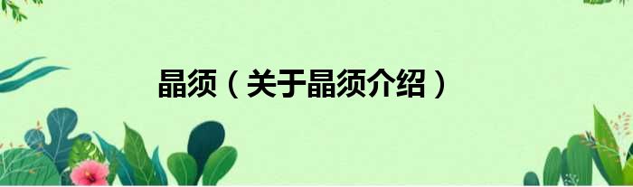 晶须 关于晶须介绍