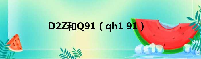 D2Z和Q91 qh1 91