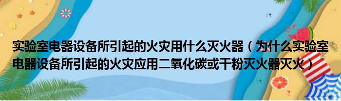 实验室电器设备所引起的火灾用什么灭火器 为什么实验室电器设备所引起的火灾应用二氧化碳或干粉灭火器灭火