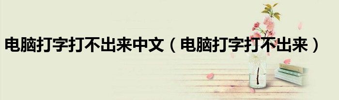 电脑打字打不出来中文 电脑打字打不出来