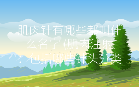 肌肉针有哪些都叫什么名字 (肌肉注射：包括哪些针头分类和用途？)