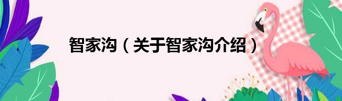 智家沟 关于智家沟介绍