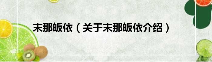 末那皈依 关于末那皈依介绍