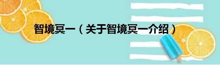 智境冥一 关于智境冥一介绍