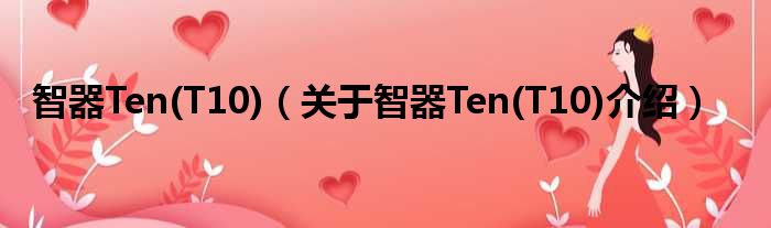智器Ten T10 关于智器Ten T10介绍
