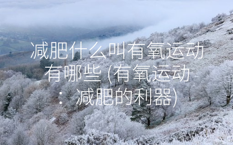 减肥什么叫有氧运动有哪些 (有氧运动：减肥的利器)