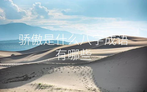 骄傲是什么八字成语有哪些