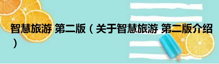 智慧旅游 第二版 关于智慧旅游 第二版介绍