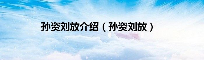 孙资刘放介绍 孙资刘放