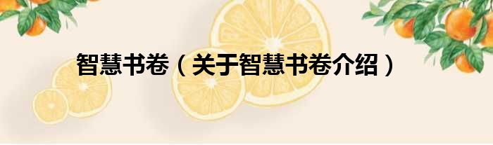智慧书卷 关于智慧书卷介绍