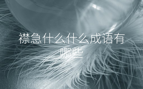 襟急什么什么成语有哪些