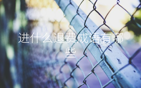 进什么退费成语有哪些