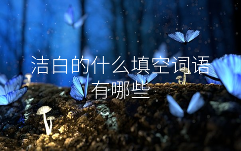 洁白的什么填空词语有哪些
