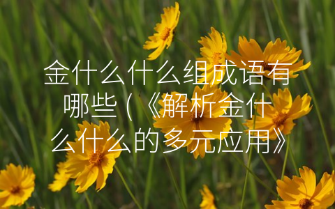 金什么什么组成语有哪些 (《解析金什么什么的多元应用》)
