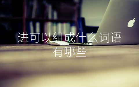 进可以组成什么词语有哪些