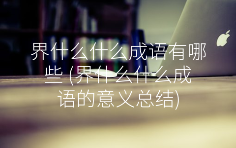 界什么什么成语有哪些 (界什么什么成语的意义总结)