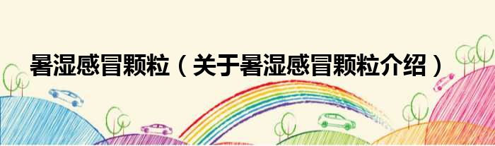 暑湿感冒颗粒 关于暑湿感冒颗粒介绍