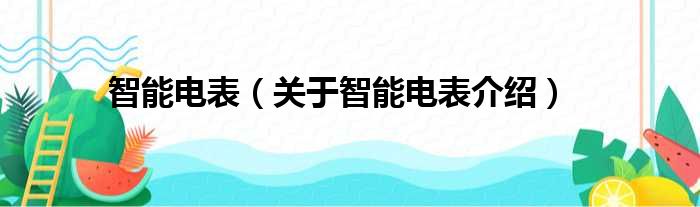 智能电表 关于智能电表介绍