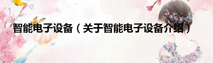 智能电子设备 关于智能电子设备介绍