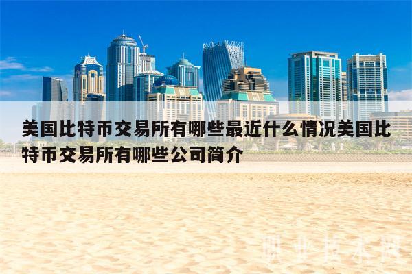 美国比特币交易所有哪些最近什么情况美国比特币交易所有哪些公司简介