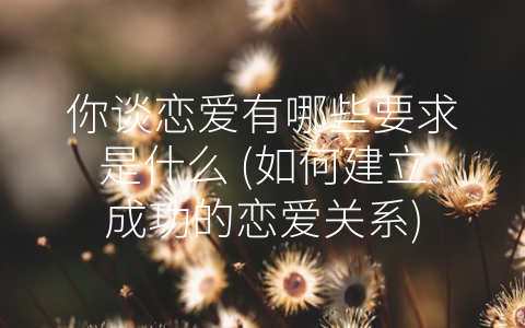你谈恋爱有哪些要求是什么 (如何建立成功的恋爱关系)