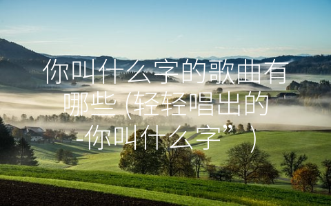 你叫什么字的歌曲有哪些 (轻轻唱出的-你叫什么字”)