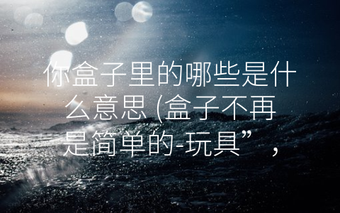 你盒子里的哪些是什么意思 (盒子不再是简单的-玩具”，成为了家庭生活的必备品)