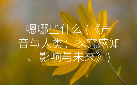 嗯哪些什么 (《声音与人类：探究感知、影响与未来》)