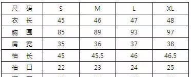 最全服装尺码数据对照,干货请转发收藏!