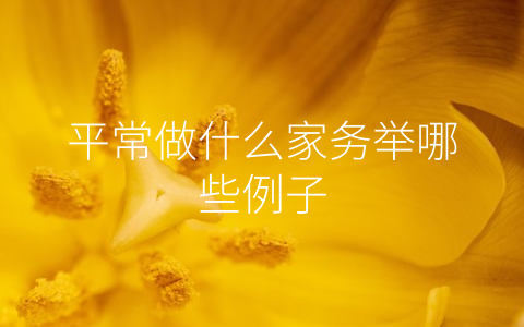 平常做什么家务举哪些例子