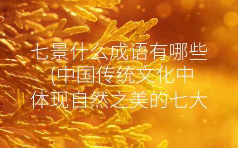 七景什么成语有哪些 (中国传统文化中体现自然之美的七大成语)
