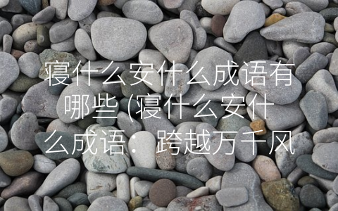 寝什么安什么成语有哪些 (寝什么安什么成语：跨越万千风雨的内心坚韧)