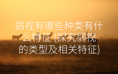 弱视有哪些种类有什么特征 (探究弱视的类型及相关特征)