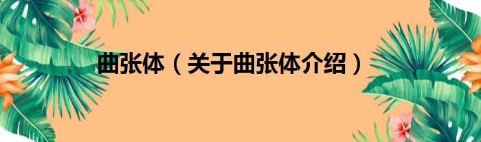 曲张体 关于曲张体介绍
