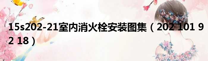 15s202 21室内消火栓安装图集 202 101 92 18